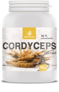 Allnature Cordyceps kapsle doplněk stravy pro posílení paměti, koncentrace a vitality