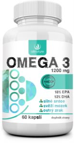 Allnature Omega 3 doplněk stravy pro podporu kardiovaskulárního systému, mozku a zraku