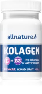 Allnature Kolagen s vitamíny C + B3 výživový doplnok pre dokonalú pleť