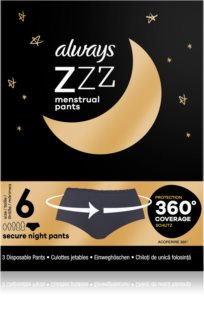 Snuggs Period Underwear Hugger: Extra Heavy Flow Black cloth period  knickers for heavy periods