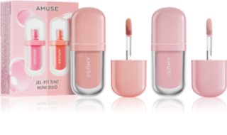 AMUSE Jel-Fit Tint Mini Duo sada hydratačních lesků na rty odstín Warm Tone 2x1.5 ml