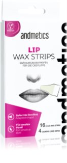 andmetics Wax Strips Lips tiras depilatorias para bigote