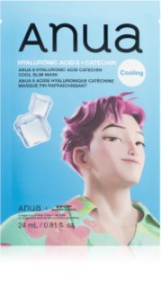 Anua K-Pop Demon Hunters Hyaluronic Acid 8 + Catechin drėkinamoji tekstilinė veido kaukė vėsinamojo poveikio 23 ml