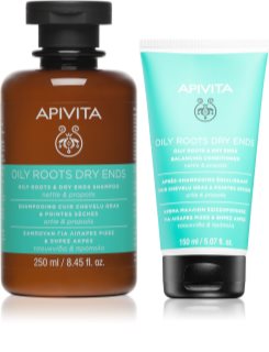 Apivita Oily Roots & Dry Ends set for oily scalp and dry ends