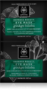Apivita Express Beauty Ginkgo Biloba máscara para olhos contra o inchaço e olheiras