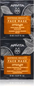 Apivita Express Beauty Orange λαμπρυντική μάσκα προσώπου