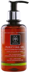 Apivita Cleansing Propolis & Lime gel de limpeza para pele oleosa e mista