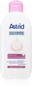 Astrid Aqua Biotic Mjukgörande rengörande mjölk för torr och känslig hud