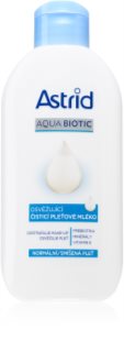 Astrid Aqua Biotic Uppfriskande rengöringsmjölk för ansiktet  för normal- och blandhud
