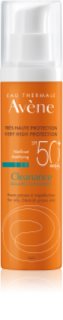 Avène Cleanance Solaire trattamento protettivo opacizzante per pelli con tendenza all'acne SPF 50+