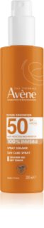Avène Sun Care Spray 100% Invisible schützendes Sonnenspray SPF 50 200 ml