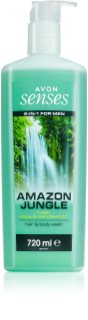 Avon Senses Amazon Jungle gel de dus pentru corp si par pentru barbati