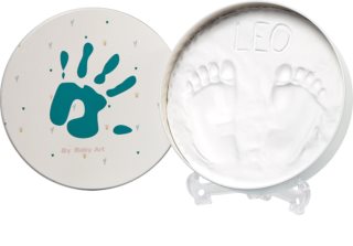 Baby Art Magic Box Round Essentials uppsättning för fot/handavtryck