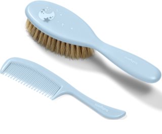 BabyOno Take Care Hairbrush and Comb III комплект Blue (за деца от раждането им)