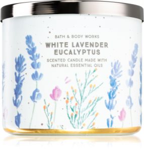 Bath & Body Works White Lavender Eucalyptus candela profumata