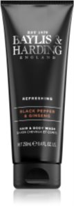 Baylis & Harding Black Pepper & Ginseng Shower Gel And Shampoo 2 In 1