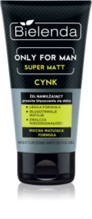 Bielenda Only for Men Super Mat хидратиращ гел  против мазна кожа и разширени пори