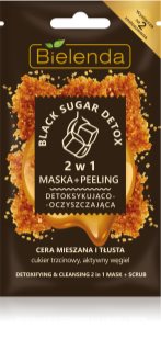 Bielenda Black Sugar Detox Detox Masker en Micro Peeling 2in1