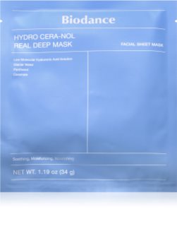 Biodance Hydro Cera-nol Real Deep Mask hydratačná pleťová maska s upokojujúcim účinkom 34 g