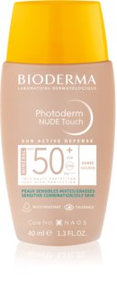 Bioderma Photoderm Nude Touch мінеральний сонцезахисний флюїд для обличчя SPF 50+