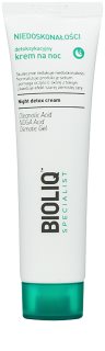 Bioliq Specialist Imperfections Detox-Nachtcreme mit feuchtigkeitsspendender Wirkung