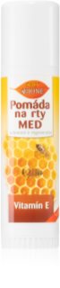 Bione Cosmetics Honey + Q10 защитен и регенериращ балсам за устни с витамин Е