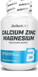 BioTechUSA Calcium Zinc Magnesium podpora normálneho stavu kostí a zubov