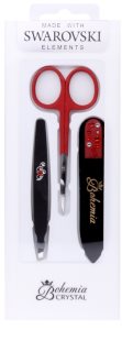 Bohemia Crystal Bohemia Swarovski Nail File,Tweezers and Nail Clippers coffret V. para mulheres