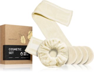 BrushArt Home Salon uppsättning av mikrofiberdukar för sminkborttagning Cream