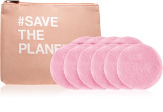 BrushArt Home Salon odličovací tampony Pink (kosmetická taštička)