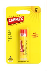 Carmex Classic bálsamo hidratante para lábios em stick SPF 15