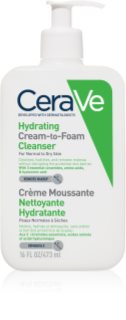 CeraVe Cleansers Hydrating Cream-to-Foam Cleanser putojantis valomasis kremas normaliai ir sausai odai
