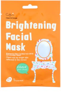 Cettua Clean & Simple máscara em folha com efeito iluminador