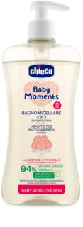 Chicco Baby Moments Sensitive міцелярний шампунь для тіла та волосся