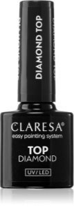 Claresa UV/LED Top Diamond No Wipe gel nadlak za zaščito in sijaj brez lepljive plasti 5 g