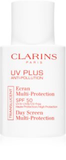 Clarins UV PLUS Anti-Pollution Day Screen Multi-Protection Protetor solar para cuidado da pele SPF 50