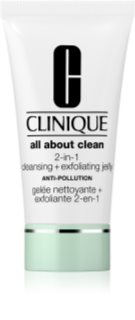Clinique All About Clean 2-in-1 Cleansing + Exfoliating Jelly gel detergente esfoliante