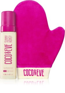 Coco & Eve Sunny Honey Ultimate Glow Kit Selvbrunerskum med en applikator handske Medium