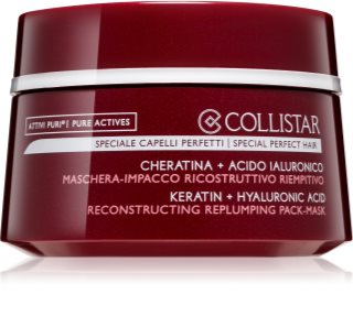 Collistar Attivi Puri Keratin+Hyaluronic Acid Mask masque régénérateur intense pour cheveux abîmés et fragiles