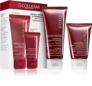 Collistar Special Perfect Hair Keratin+Hyaluronic Acid Shampoo set (voor Beschadigd en Broos Haar )