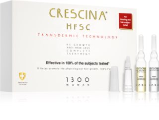 Crescina Transdermic 1300 Re-Growth and Anti-Hair Loss péče pro podporu růstu a proti vypadávání vlasů pro ženy