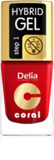 Delia Cosmetics Coral Nail Enamel Hybrid Gel Gel neglelak