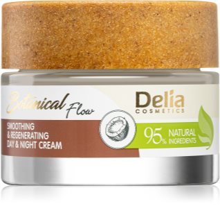 Delia Cosmetics Botanical Flow Coconut Oil Izlīdzinošs dienas un nakts krēms ādas atjaunošanai