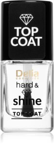Delia Cosmetics Hard & Shine vrchní lak na nehty s dlouhotrvajícím účinkem