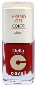 Delia Cosmetics Coral Nail Enamel Hybrid Gel verniz de gel para unhas