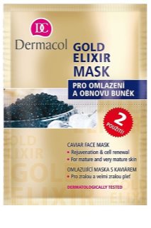 Dermacol Gold Elixir maschera viso con caviale