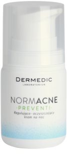 Dermedic Normacne Preventi creme facial de limpeza regulador para noite