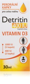 Detritin 400 IU Vitamin D3 drops suplement diety wspomagający zdrowie układu mięśniowo-szkieletowego