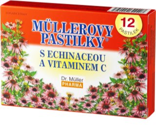 Dr. Müller Müllerovy pastilky® with Echinacea and vitamin C suplement diety dla zdrowia układu oddechowego