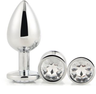 Dream Toys Gleaming Love Silver Plug Set Butt Plug Set Silver